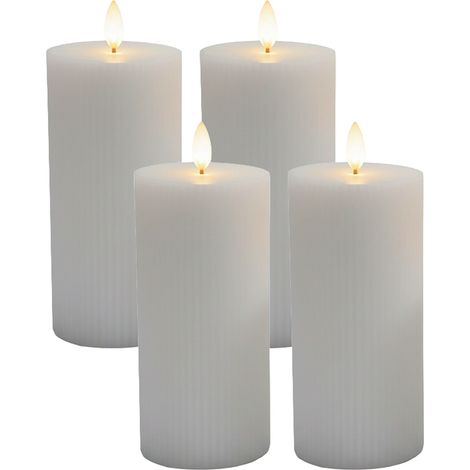 Led kerzen echtwachs 4er set 18 cm