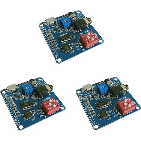 3x DY-SV8F Sprachwiedergabemodul MP3-Player UART I/O Triggerverstärker Klasse D 5W 8MB Speicher Flash SD/TF-Karte (1/5)