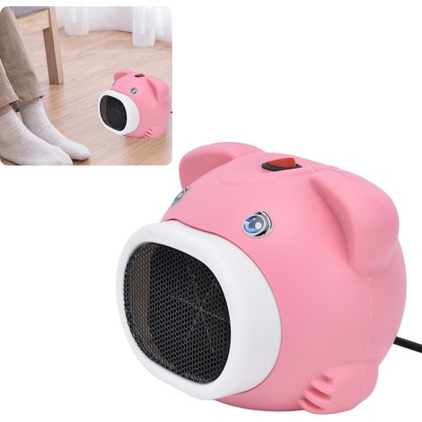 Mini radiateur soufflant en forme de cochon, 600 W, assure un chauffage rapide et pratique, adapté aux maisons, aux bureaux ou aux chambres (standard 220 V). (1/5)