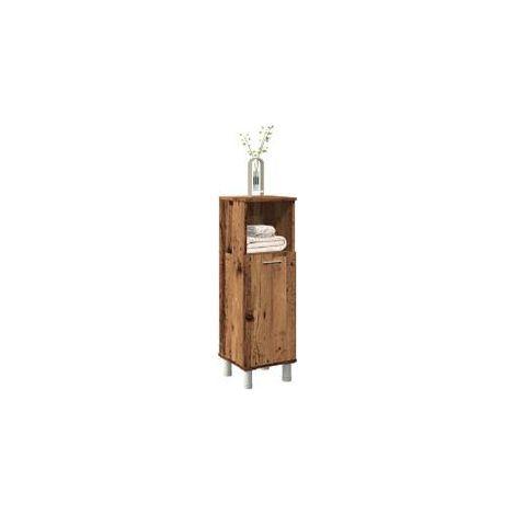 Armoire de salle de bain vieux bois 30x30x95 bois ingénierie (1/5)