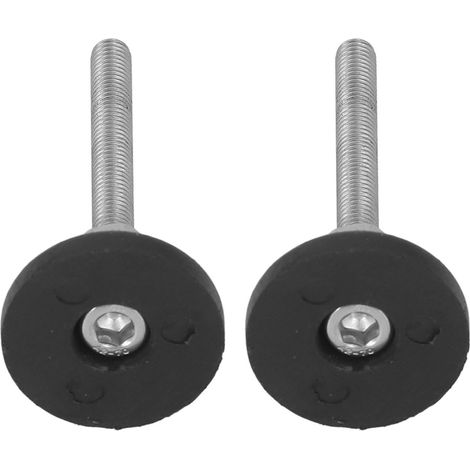 Lot de 2 pieds de réglage orientables en nylon et caoutchouc M6 base 30mm hauteur 50mm pour meuble et machine (1/5)