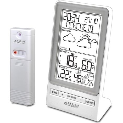 Technology Prévision, Alertes de Température et Indice de Confort Station météo, Argent (1/2)