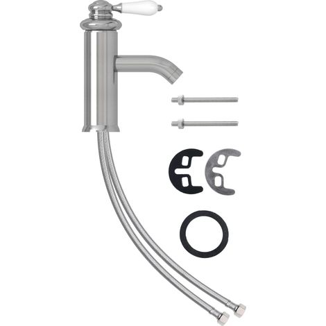 Bathroom Basin Faucet Silver 130x180 mm vidaXL