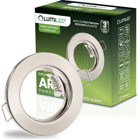 Runder Halogen-Einbaustrahler, satiniert, GU10 MR16, ARDALI LUMILED