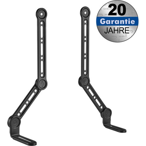 my Wall Soporte Universal para Barra de Sonido HZ32-1L – Barra de Sonido Soporte TV para Pantallas de hasta 49 Pulgadas, Ahorro de Espacio, inclinación y orientación, soporta hasta 15 kg, Montaje en