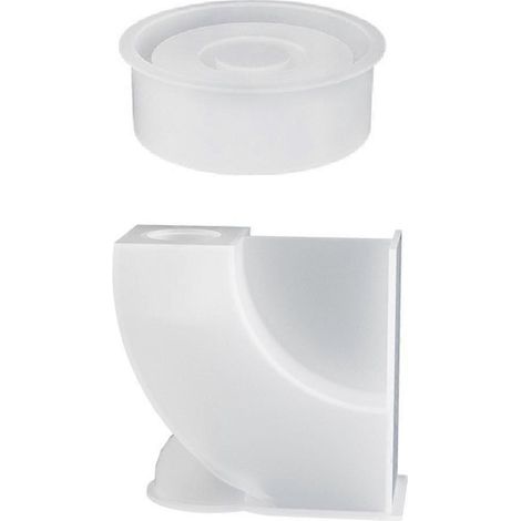 Moule pour bougeoir géométrique en résine à motif goutte de cristal, moule en forme de L pour bougeoir DIY, support de présentation en plâtre, moule en silicone (1/5)