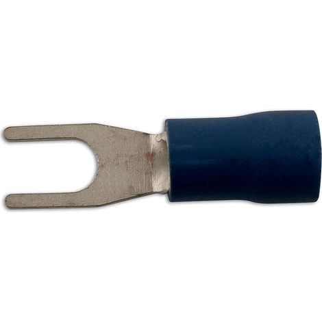 30192 Cosse Fourche 6,4 mm-Bleu-Papier ministre-Lot de 100 (1/3)
