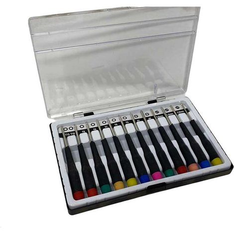 Set cacciaviti torx di precisione per riparazione cellulare kit 12 pezzi di giraviti per computer tablet (1/2)