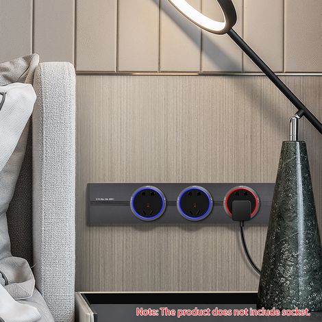 LUCKDANO Système de Rail de Prise électrique Amovible 8 000 W – Rallonge de Prise Murale Mobile pour les Projets de Rénovation Domiciliaire – Multiprise sans Fil avec Rail Coulissant et Gestion des