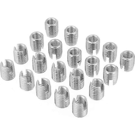 Insert fileté autotaraudeur M8x15mm en acier inoxydable hélicoïdal SUS303 (20 pièces) (1/5)