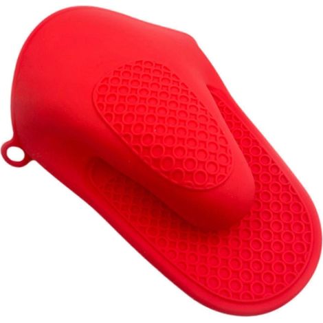Manique en silicone, gants de cuisine antidérapants, maniques, gants de four pour le camping, le barbecue, la cuisine, les grillades et le micro-ondes-red (1/5)