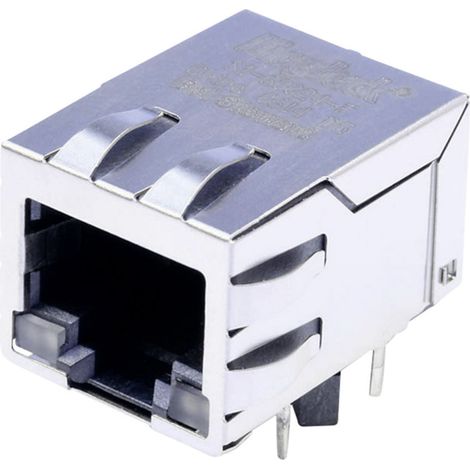 BEL Stewart Connectors MagJack 10/100Base-TX 4 Übertrager mit LEDs Tab down SI-60024-F Buchse, Einb (1/3)