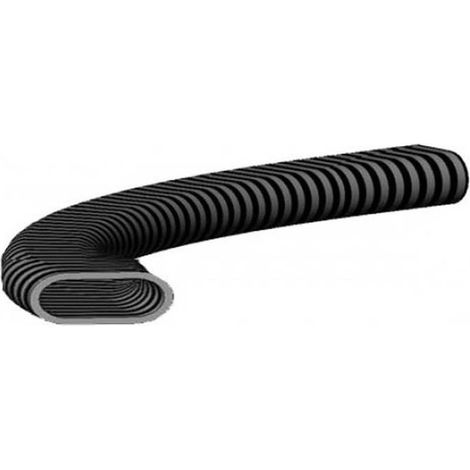 Unelvent – Conduit oblong semi-rigide 50 x 114 mm – Polypropylène – Bobine de 25 m – Réducteur et manchon VMC – 810400 (1/2)