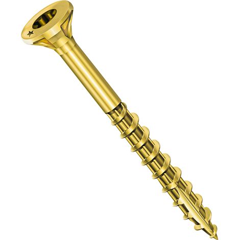 Vynex – Vis autoperceuse 4 x 45/30 mm – Pointe effilée – Triple cône – Pas élargi – Pour assemblages bois et aggloméré