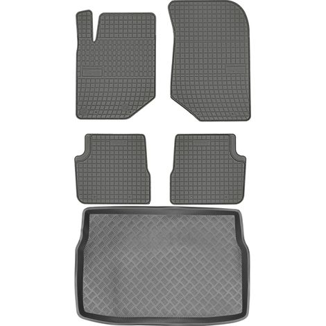 Ensemble de tapis de sol en caoutchouc pour Peugeot 208 II Berline à partir de 2019 + tapis de coffre (1/5)