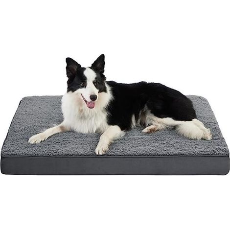 Orthopädisches Hundebett - Große Größe - Abnehmbarer Bezug - Atmungsaktives Material - Rutschfeste Unterseite (1/4)
