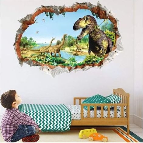 Sticker mural dinosaure Sticker mural pour enfants, Sticker mural dinosaure grand, Sticker mural dinosaure pour chambre d'enfant, Sticker mural dinosaure pour chambre (1/5)