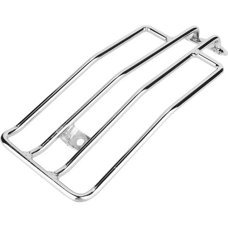 Porte-bagages arrière moto en acier, fixation arrière, plateau arrière pour XL (chromé) (1/5)