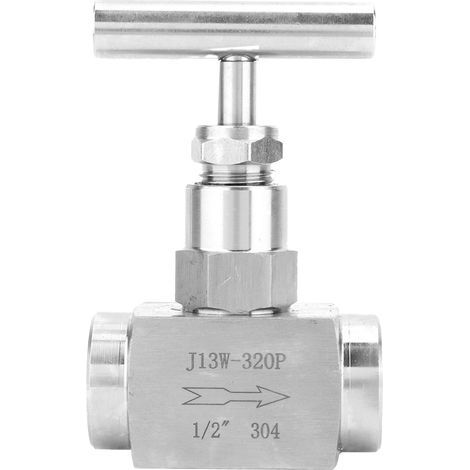 Stainless steel BSPP female thread straight needle valve for water conveyance (1/2 inch) (1/5)