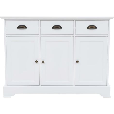 Maison Exclusive - Credenza con 3 Ante in MDF e Legno di Pino 105x35x77,5 cm