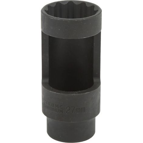 Douille d'injecteur diesel 1/2 pouces, 27 mm, 12 points en acier au chrome vanadium universel pour voitures (1/5)