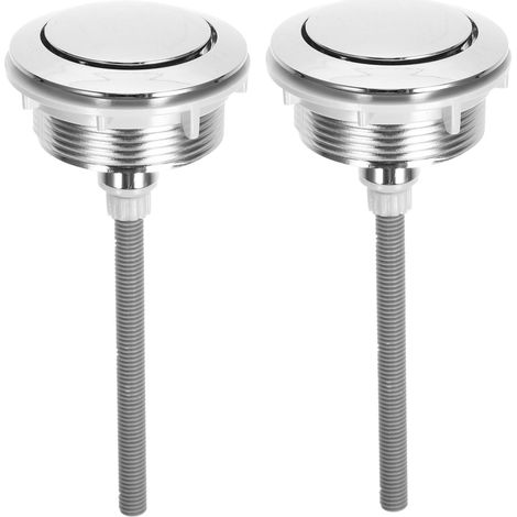 Bouton-poussoir pour réservoir WC 2 Pièces, Abs, Argenté (1/5)