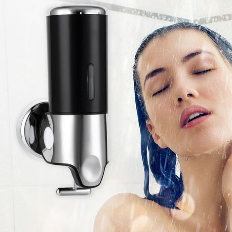 Manueller, doppelwandiger Seifenspender mit 450 ml Fassungsvermögen, geeignet für Flaschen mit Handseife, Shampoo, Duschgel und Lotion.