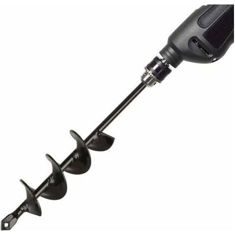 Mèche pour tarière 4×22cm – Acier haute résistance pour sols durs – Compatible avec perceuses 9,5mm – Outil de plantation efficace (1/5)