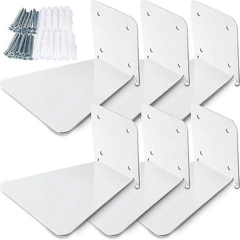 Étagère flottante invisible, étagère de rangement pour livres suspendue, étagère murale perforée, convient aux intérieurs blancs. (1/5)