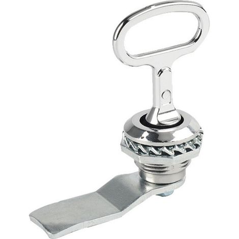 Cerradura de leva de cilindro de 2 piezas, perno de aleación de zinc + llave triangular, para buzón/cajón, armario, ropero, cerradura de puerta (1/4)
