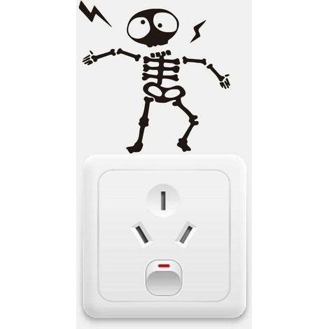 5Pcs Autocollant Crâne Interrupteur Amovible Interrupteur Créatif Autocollant Sticker Mural Salon Chambre Sticker Mural 12 cm 12cm (1/5)