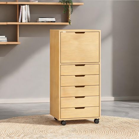 Meuble de rangement de bureau en melamine 48 x 40 x 100 cm (1/5)