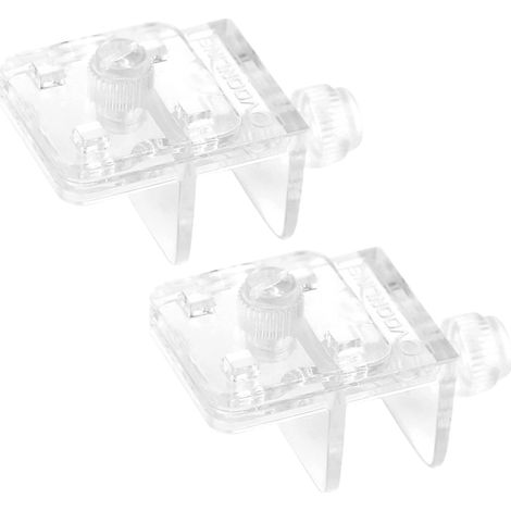 Clips de fixation pour couvercle en verre d'aquarium, 2 unités, acrylique transparent, fixation sécurisée sans cadre.-AquaForge