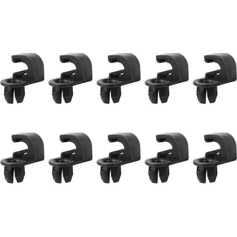 10X Soporte de varilla de empuje del capó Clip de sujeción 792843 para Citroën Berlingo C3 C4 C-Elysee Peugeot 2008 208 301 308 (1/5)