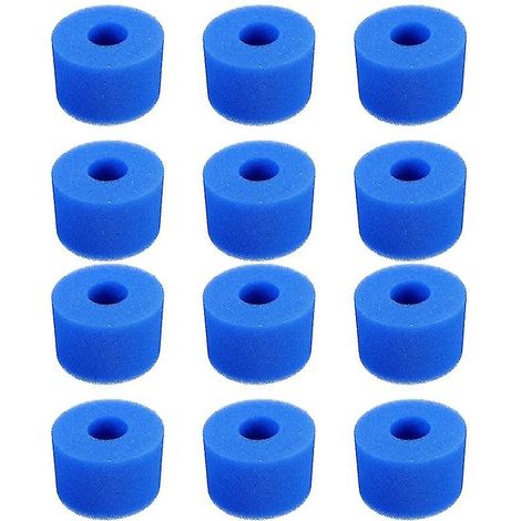 Lot de 12 éponges en mousse pour piscine, compatibles avec Intex S1 et réutilisables (1/4)