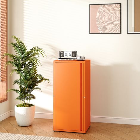 Armadio a Colonna Burlöv in Metallo Mobile per Archivio 88 x 40 x 35 cm Arancione [en.casa] (1/5)