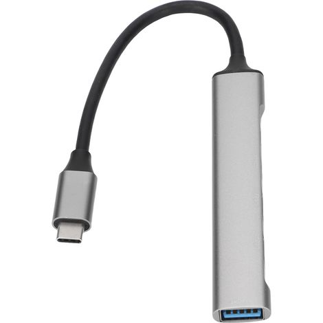 Hub USB-C, répartiteur USB-C 5 en 1 : 3 ports USB, 1 port USB-C, 1 port de charge rapide PD 60 W. Compatible avec MacBook Pro Air, HP XPS et de nombreux autres appareils USB-C. (1/5)