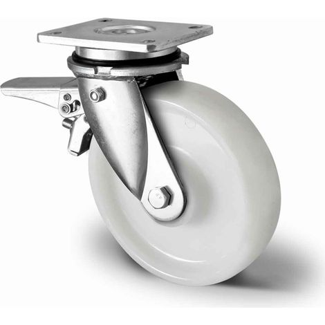 CASCOO Lenkrolle mit Totalfeststeller im Vorlauf ø 200 mm Serie Z0Z0 Doppelkugellager