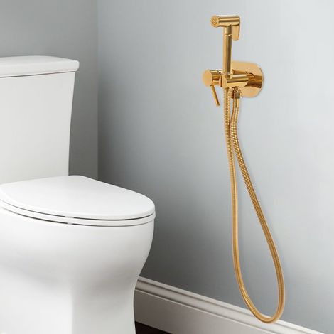 Rociador manual para bidé, ducha de mano para inodoro, soporte de pared, grifería de bidé, rociador (1/5)