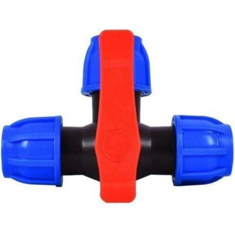 32 mm x 32 mm Schnellkupplungs-Dreiwege-Kunststoffrohrverschraubungen, geeignet für PPR-, PE-, PVC- und andere Rohre, Gartenbewässerungszubehör (1/4)