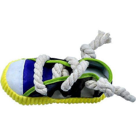 Jouet en peluche résistant aux morsures pour chiens, jouet de dentition en peluche, jouet à mâcher en forme de chaussure pour chiots qui s'ennuient (1/5)