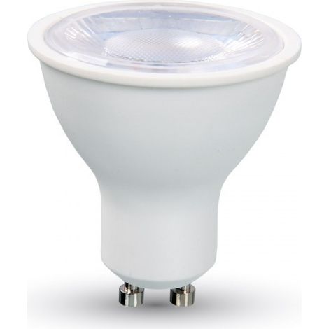 LAMPADINA LED FARETTO - 8W GU10 SMD PLASTICA CON LENTI 38 BIANCO CALDO 3000K - Luce CALDA (1/2)