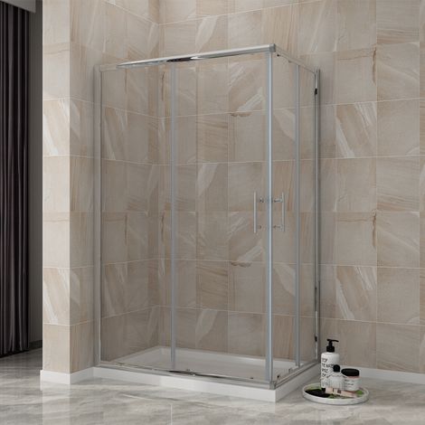 ELEGANT Shower Enclosure Sliding Corner Entry Cubicle 1200 x 900 mm (1/5)
