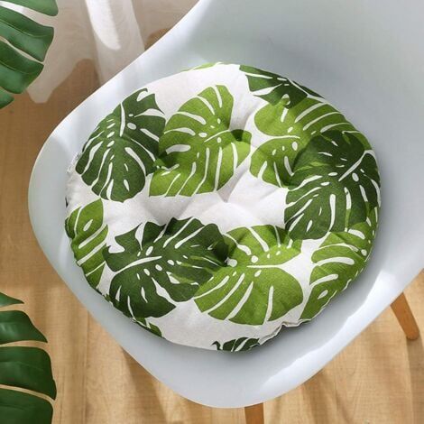 (Feuilles)Lot de 4 Coussin pour Chaise Galettes de Chaise Coussin de Chaise pour Patio,40X40cmMaison,Voiture,canapé,Bureau,Tatami décoration (1/5)