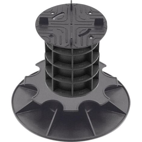 Plot terrasse dalle réglable 17 -20 cm - Noir