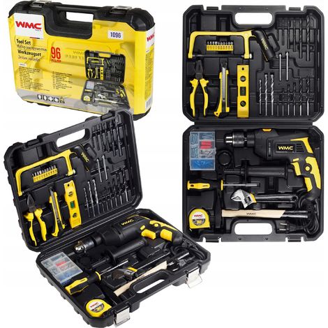 750 W Schlagbohrmaschine Bohrer 96-teilig Koffer (1/5)
