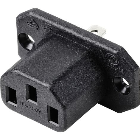 TRU COMPONENTS TC-10088408 Kaltgeräte-Steckverbinder C13 Buchse, Einbau vertikal Gesamtpolzahl: 3 10 (1/3)