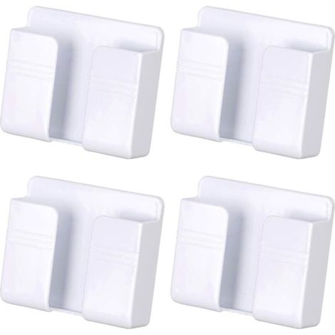 99 x 28 x 86mm, (White) 4pcs Household Wall Storage Rack Paste Mobile Phone Charging Rack Multifunctional Storage and Sto (1/5)
