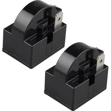 Confezione da 2 relè di avviamento PTC QP2-33 PTC da 33 Ohm 220 V unipolari per frigorifero, congelatore e compressore, colore nero. (1/5)