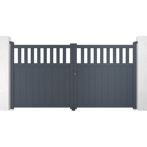 Puerta batiente de aluminio 3m SANTIS 300 x 160 cm (1/4)